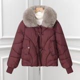 Giacca corta stile aviator con collo a scialle e coulisse