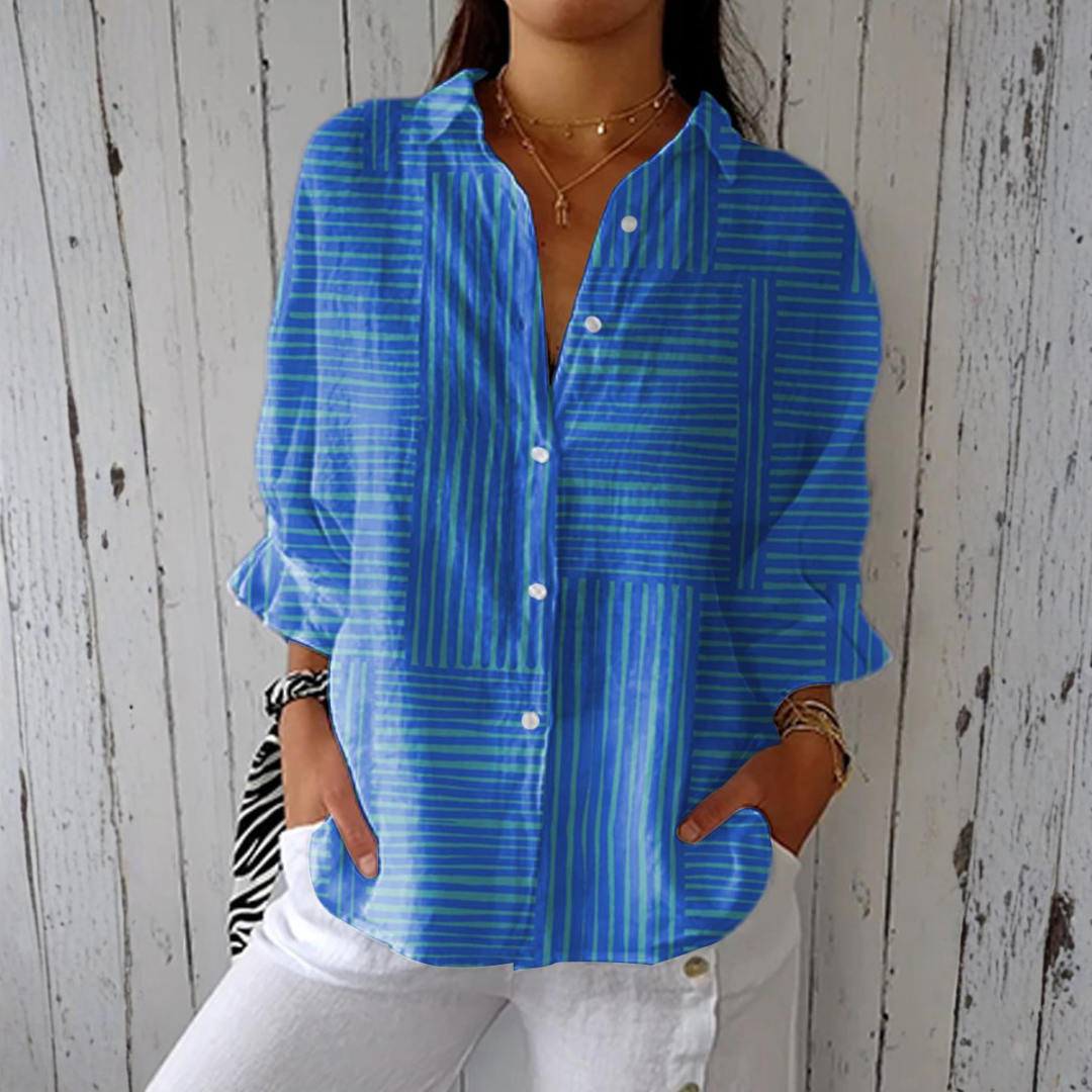 Clara | Camicetta a Righe Blu