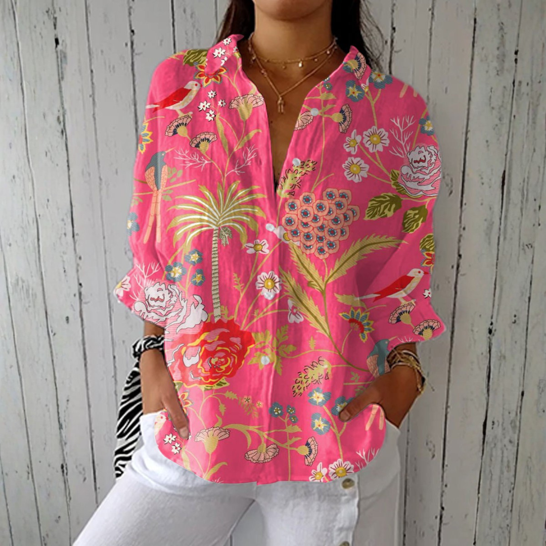 Joanna | Camicetta Floreale Tropicale