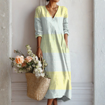 Olivia | Abito Boho con Stampa Astratta