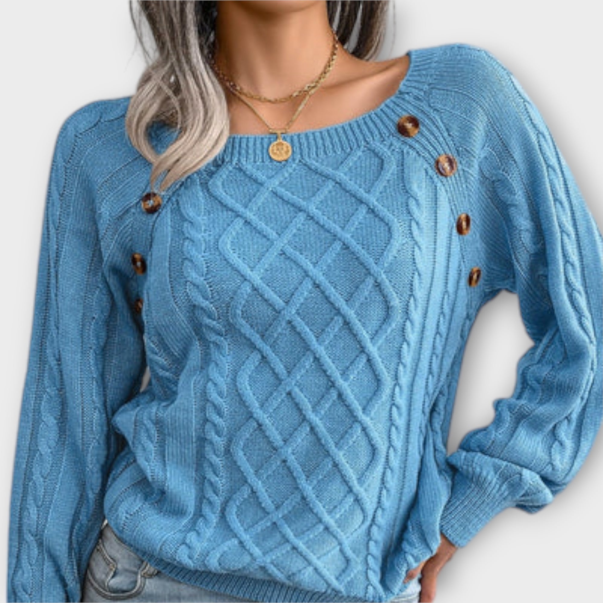 Malia - Maglione lavorato con bottoni