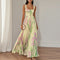 ORIAH | ABITO MAXI FLOREALE SVASATO