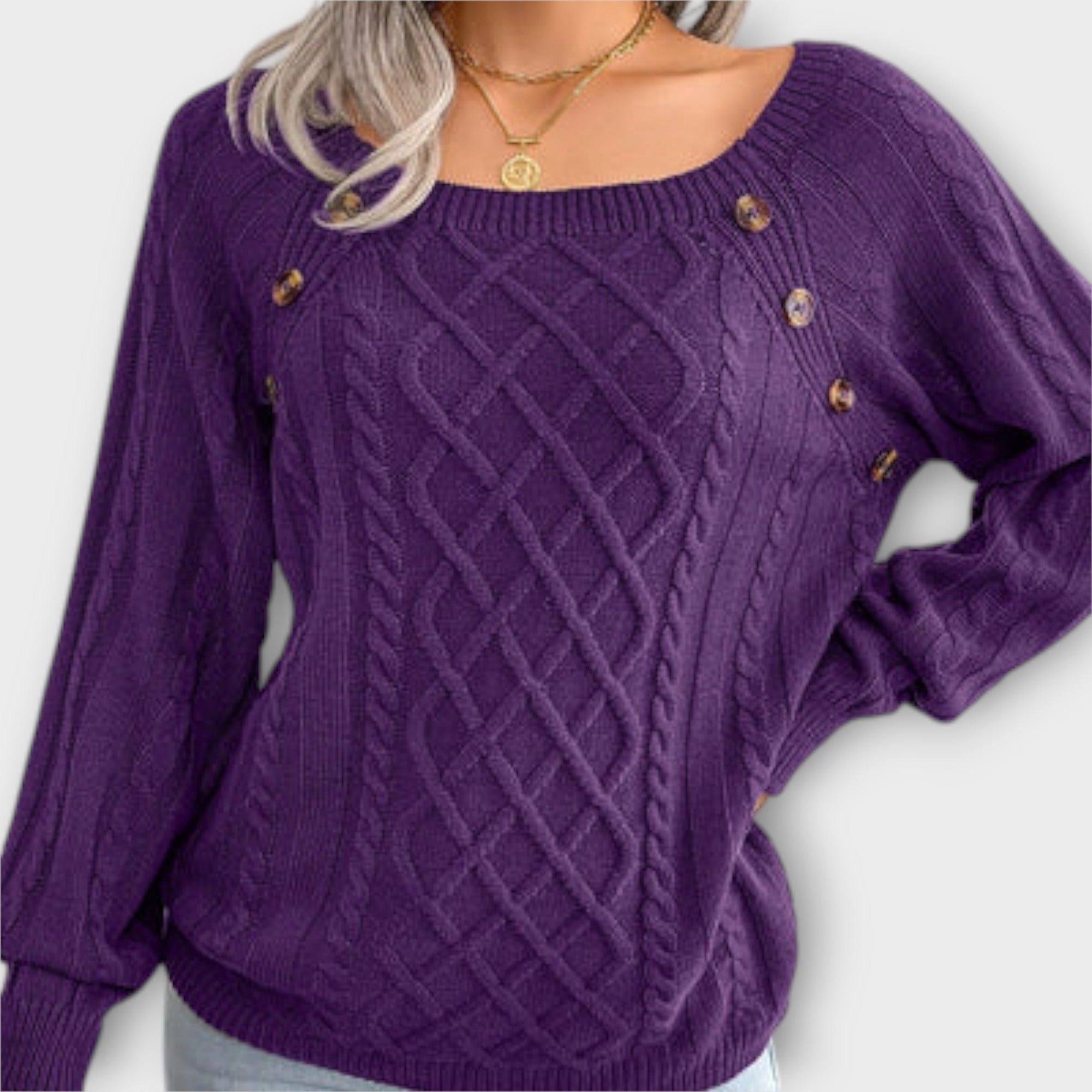 Malia - Maglione lavorato con bottoni