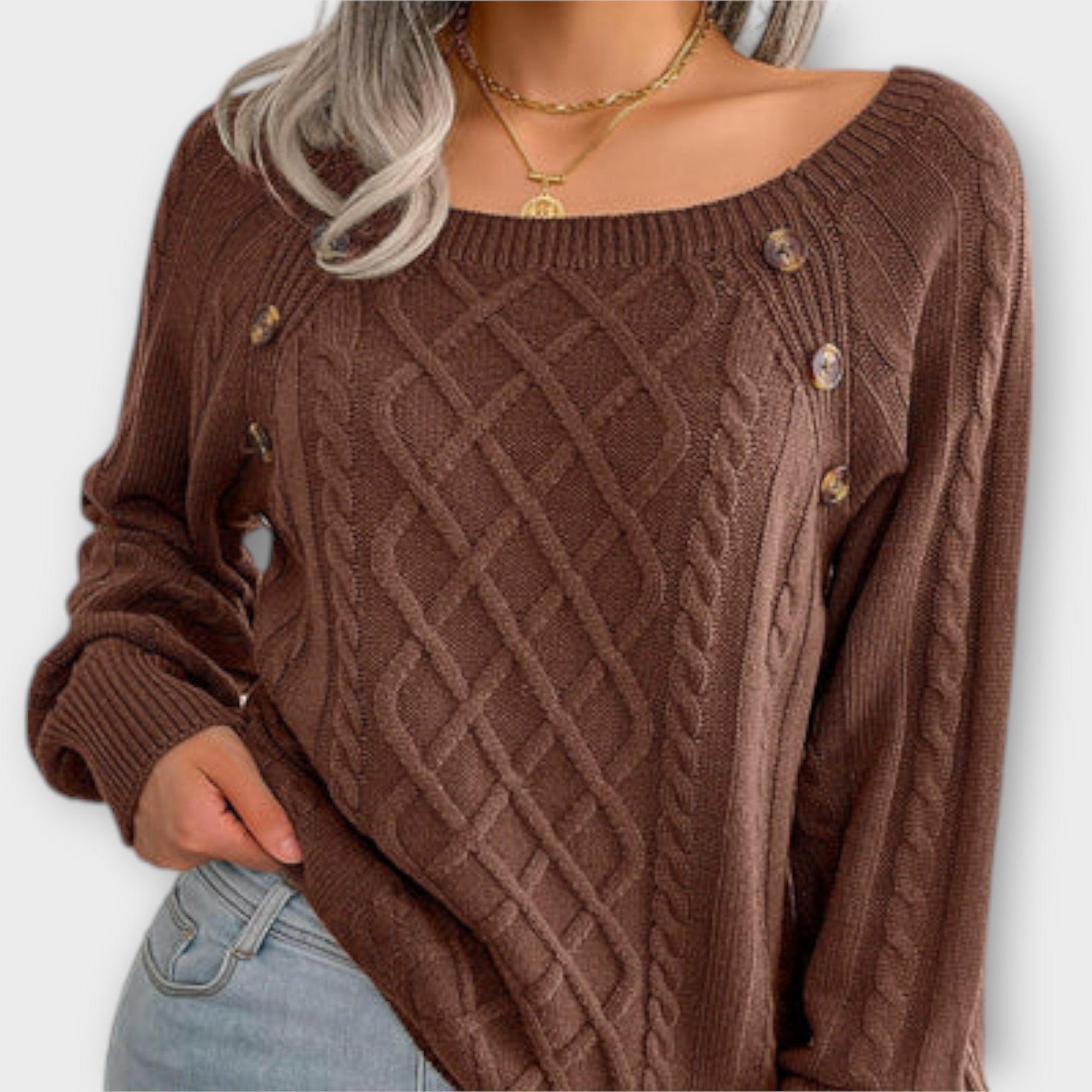 Malia - Maglione lavorato con bottoni