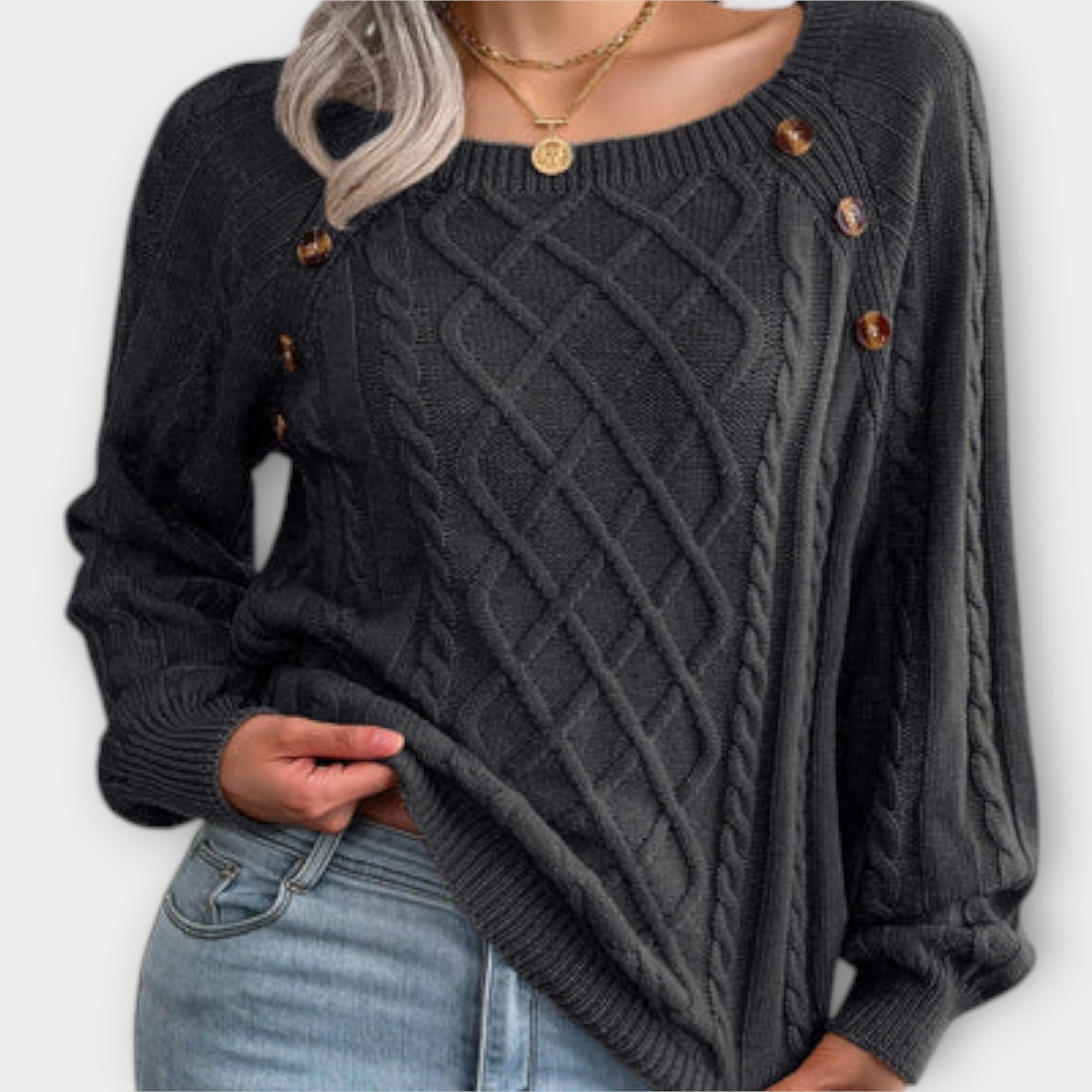 Malia - Maglione lavorato con bottoni