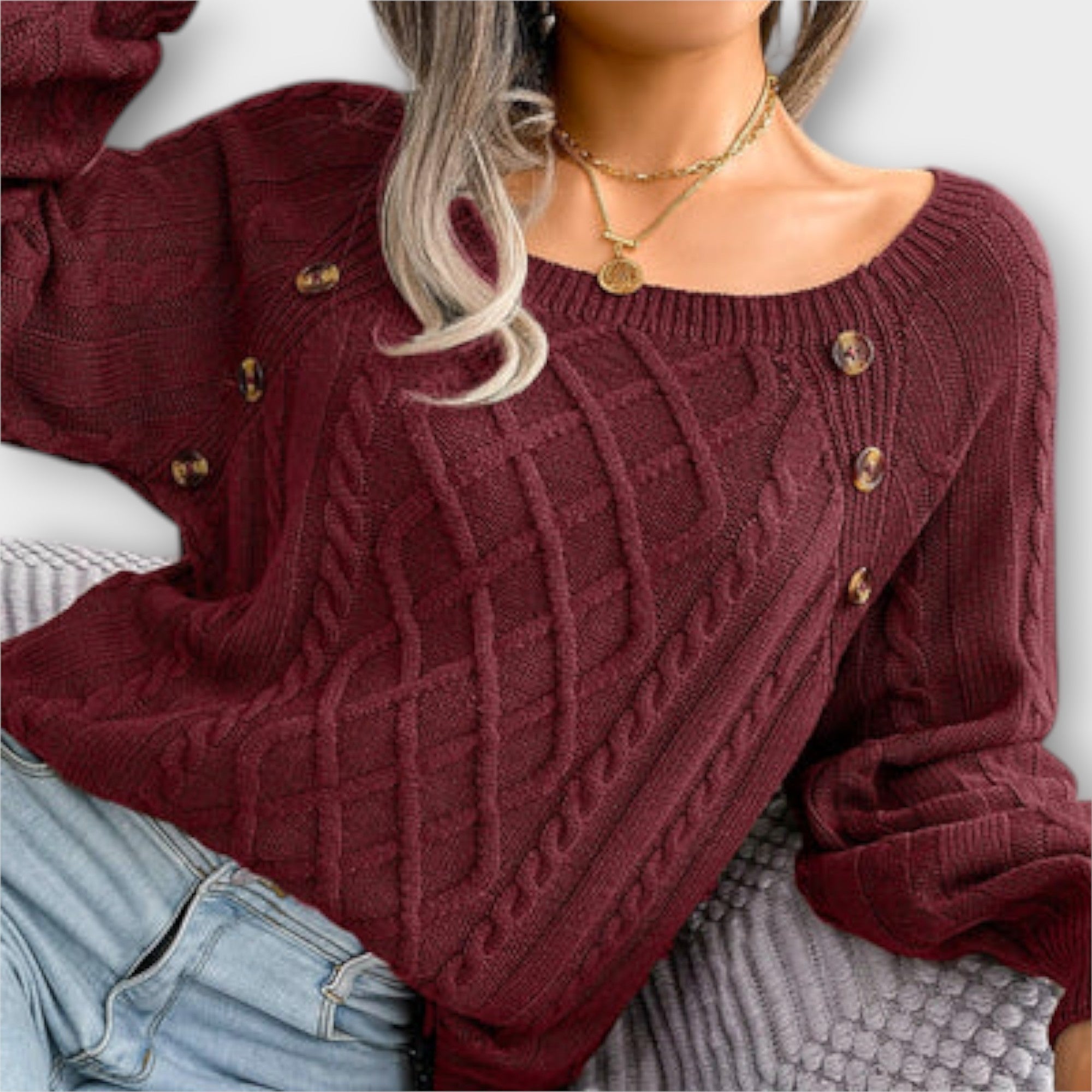 Malia - Maglione lavorato con bottoni