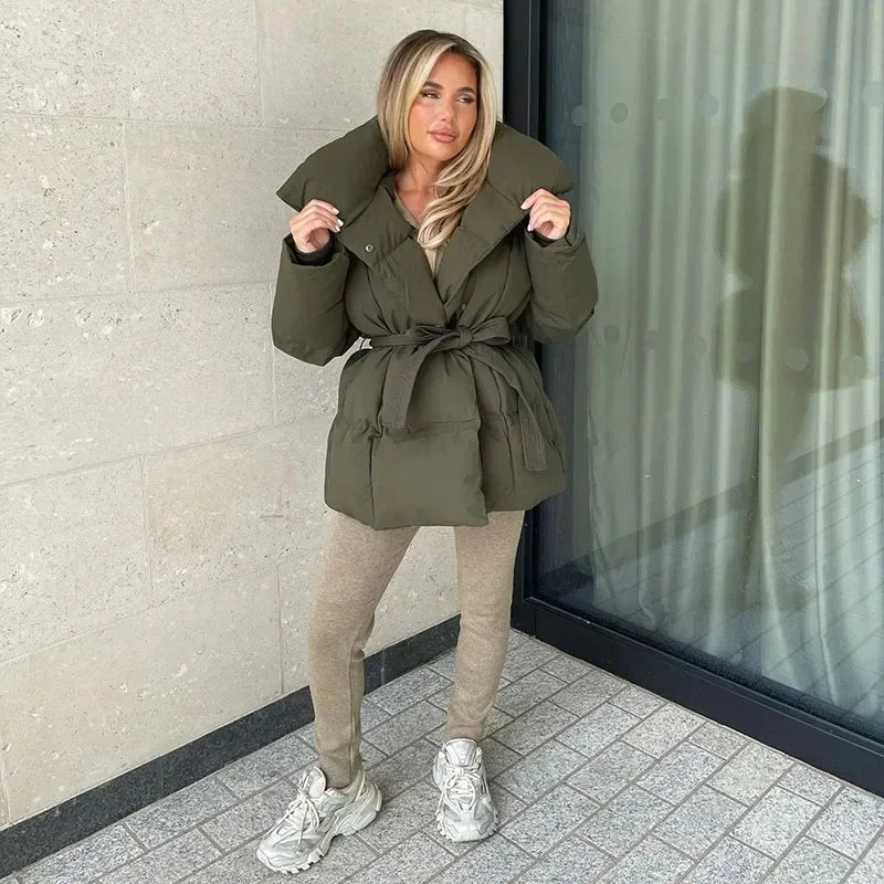 Laura — Parka imbottito con cintura