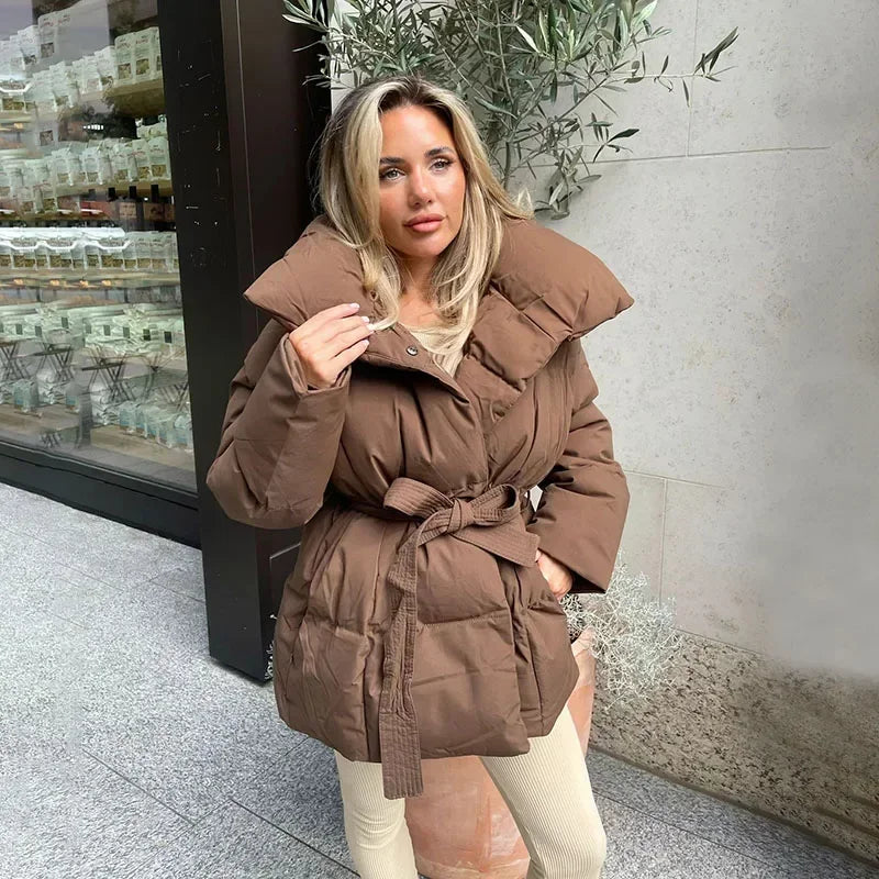 Laura — Parka imbottito con cintura