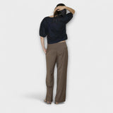Pantaloni Striati Pieghevoli