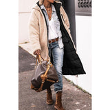 Cappotto lungo trapuntato da donna con cappuccio