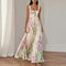ORIAH | ABITO MAXI FLOREALE SVASATO