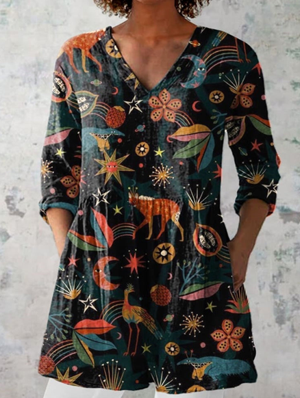 Adeline | Blusa Lunga con Scollo a V