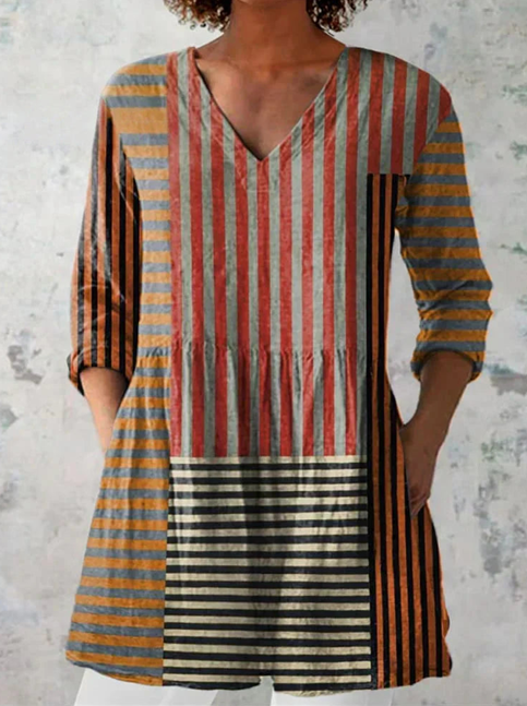 Cordelia | Blusa Lunga con Collo a V