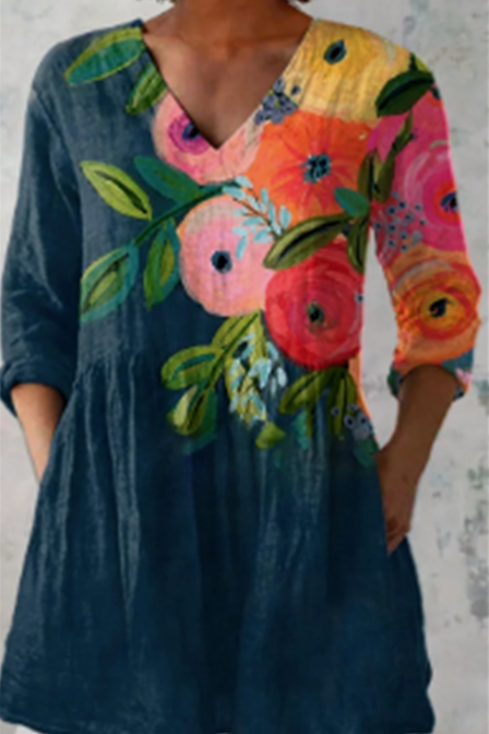 Genevieve | Blusa Lunga con Scollo a V