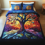 Coperta trapuntata per letto 3 pezzi - Albero della vita