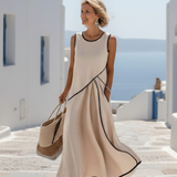 Renata | Abito Maxi Drappeggiato Senza Maniche