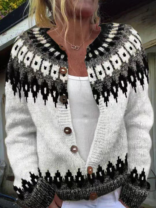 Giovanna™ | Cardigan Nordico in Maglia