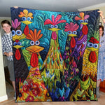 Coperte Trapuntate di Galline Fantasiose NCU0PT040