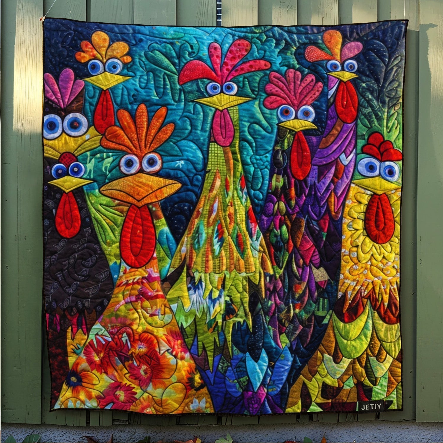 Coperte Trapuntate di Galline Fantasiose NCU0PT040