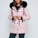 Parka invernale da donna con cappuccio e coulisse