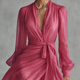 ELLIE | ABITO MAXI CON SCOLLO A V