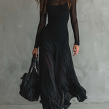 Neroa · Abito Maxi Loose-fit in Tulle Nero