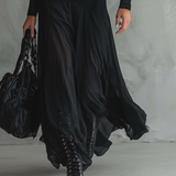 Neroa · Abito Maxi Loose-fit in Tulle Nero