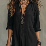 Sofia | Abito Camicia Lungo con Spacco