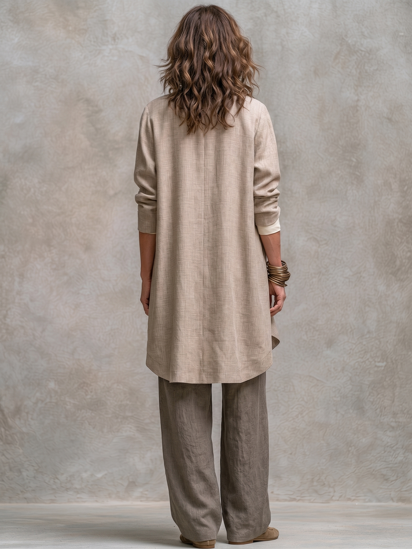 Edwina | Completo Tre Pezzi con Giacca e Pantaloni Larghi