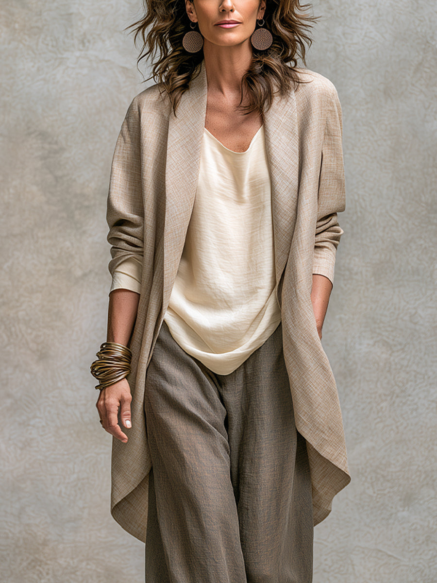 Edwina | Completo Tre Pezzi con Giacca e Pantaloni Larghi