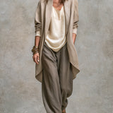 Edwina | Completo Tre Pezzi con Giacca e Pantaloni Larghi