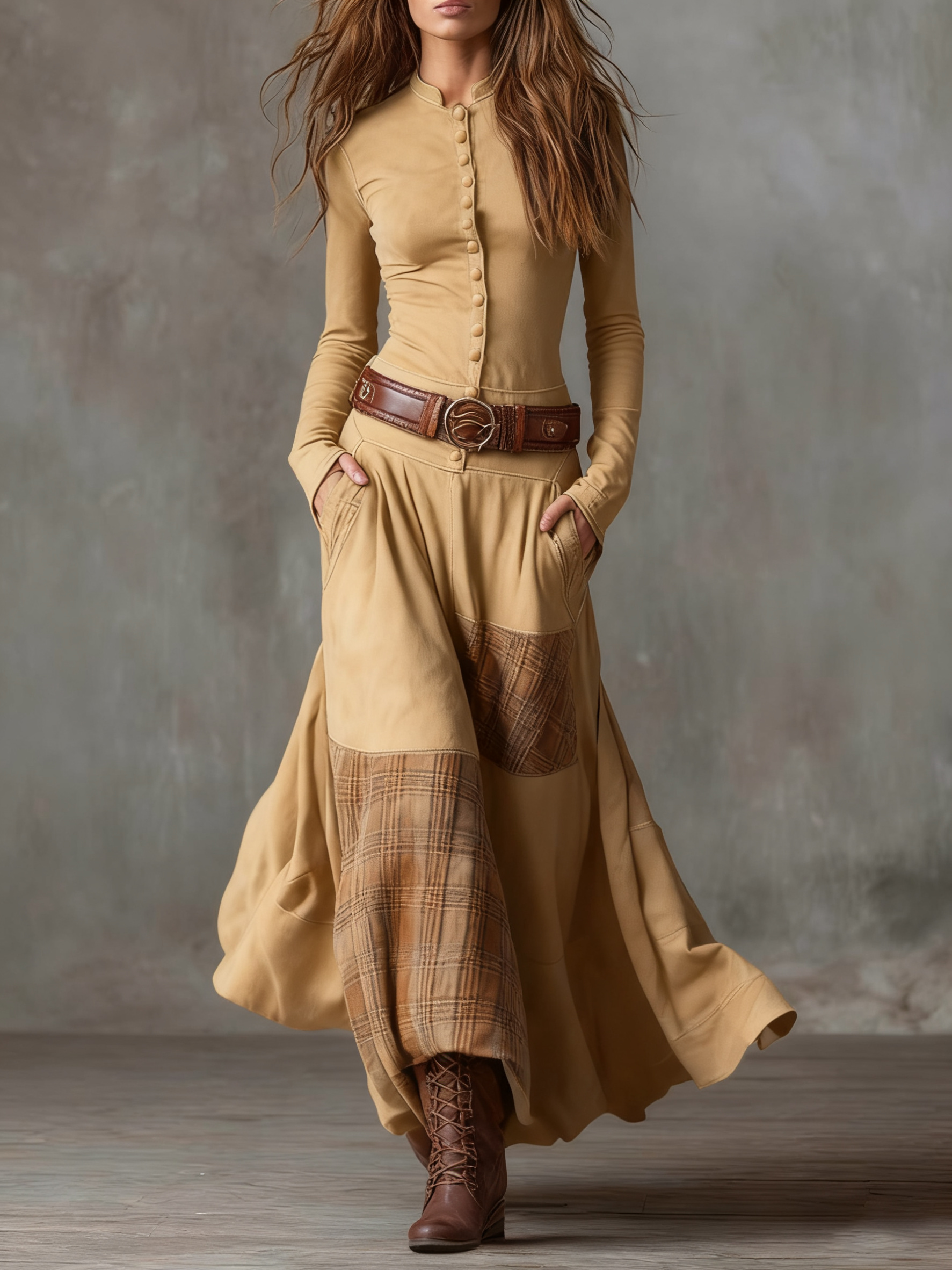 Michelle | Suede maxi dress