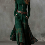 Michelle | Abito  maxi scamosciato