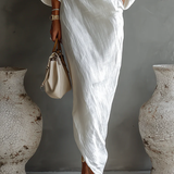 Nerina • Abito maxi monospalla elegante e fluido