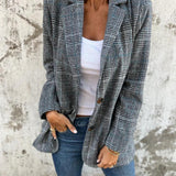 Vittoria — Blazer casual a quadri con revers