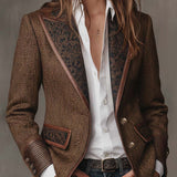 Gisèle | Blazer con inserti con stampa a chevron