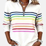 AURELIA | FELPA A RIGHE ZIP