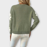 Silke - Maglione morbido in maglia con motivo floreale