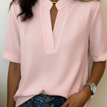 Élise | Blusa a Maniche Corte con Scollo a V