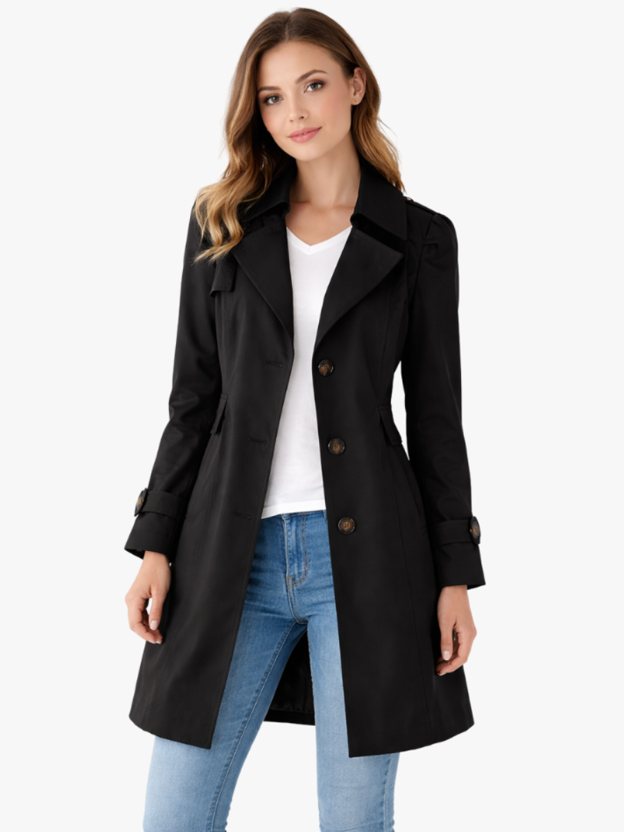 Agata – Trench avvitato con revers – 1