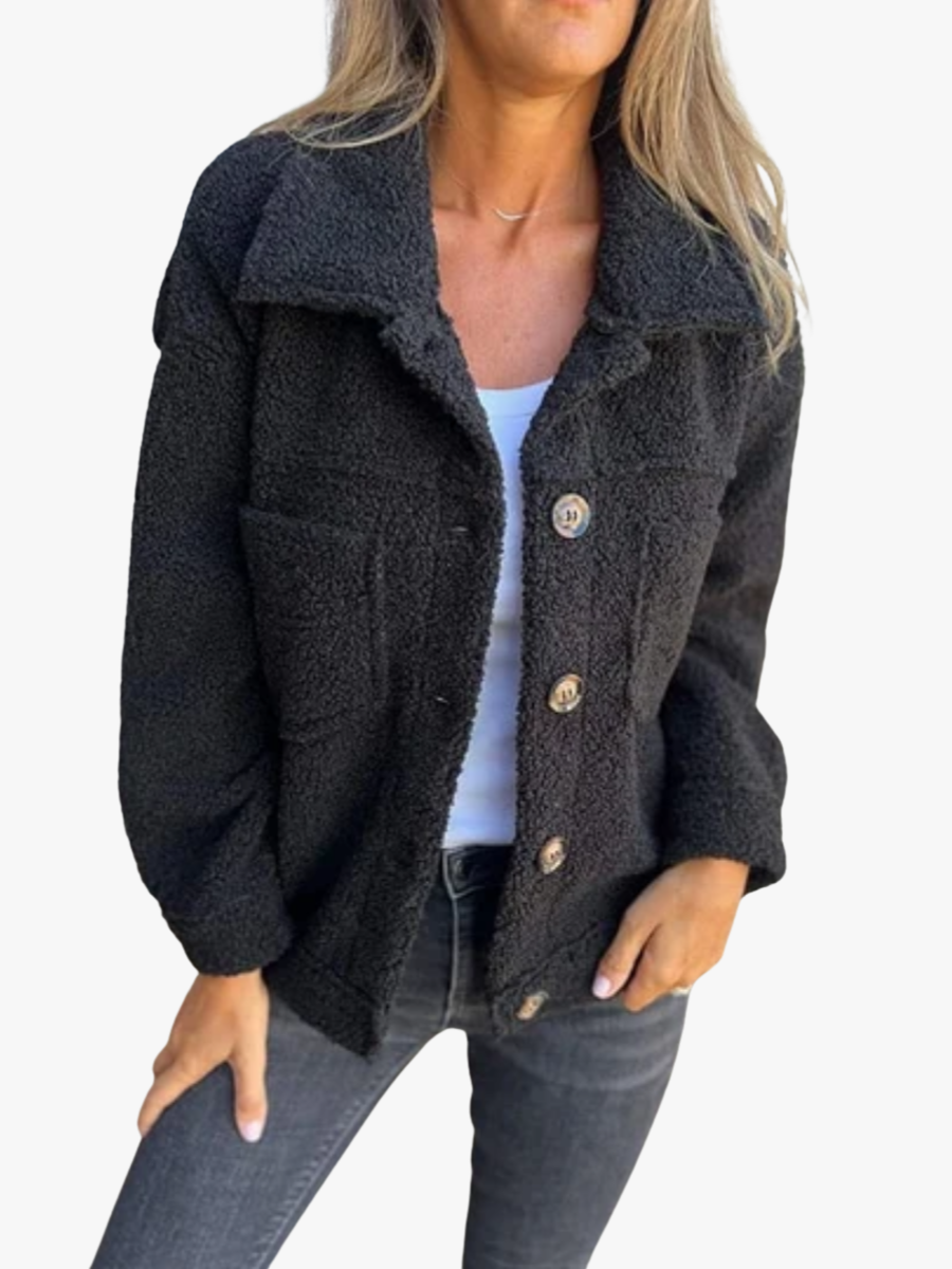 Ambra – Cappotto teddy con bottoni – 1