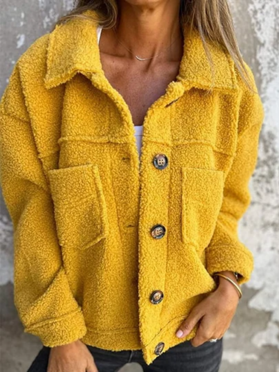Ambra – Cappotto teddy con bottoni – 3