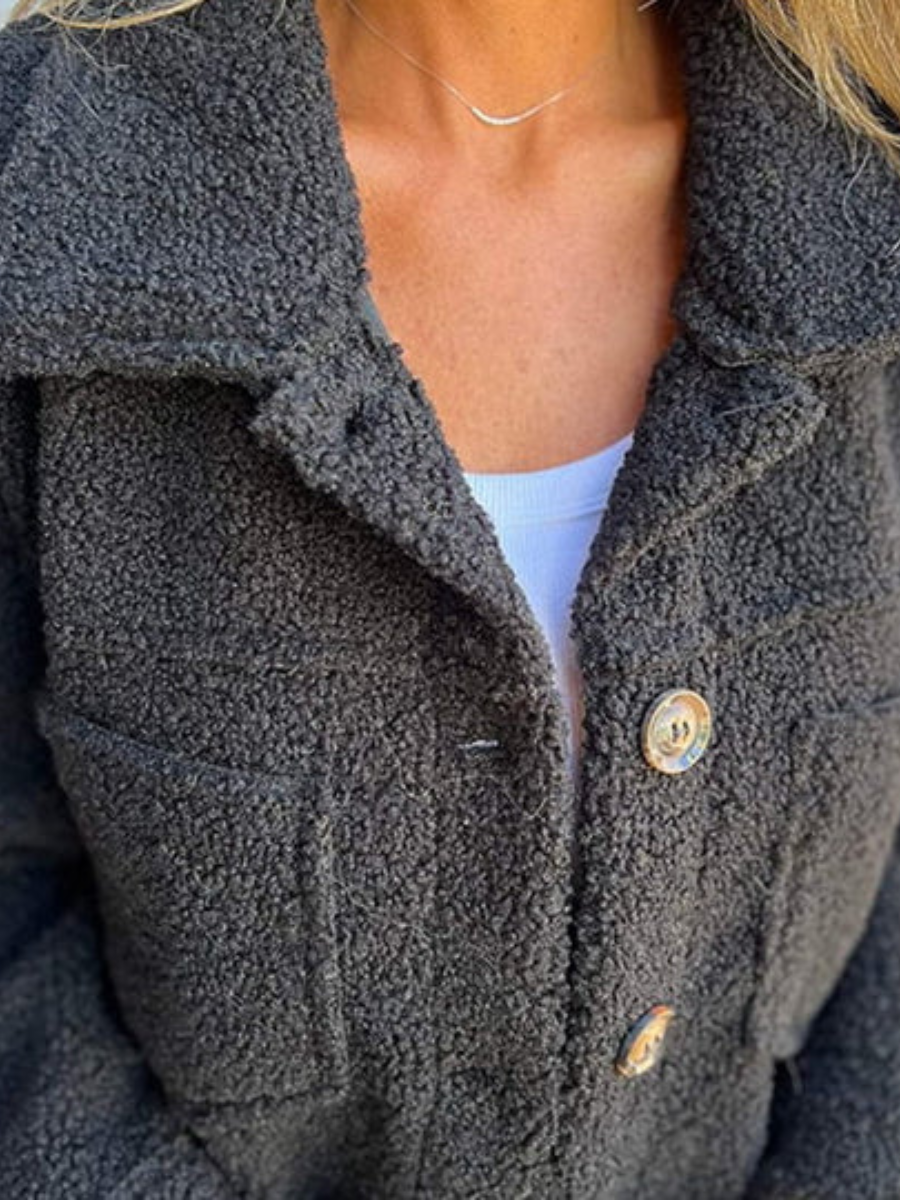 Ambra – Cappotto teddy con bottoni – 6