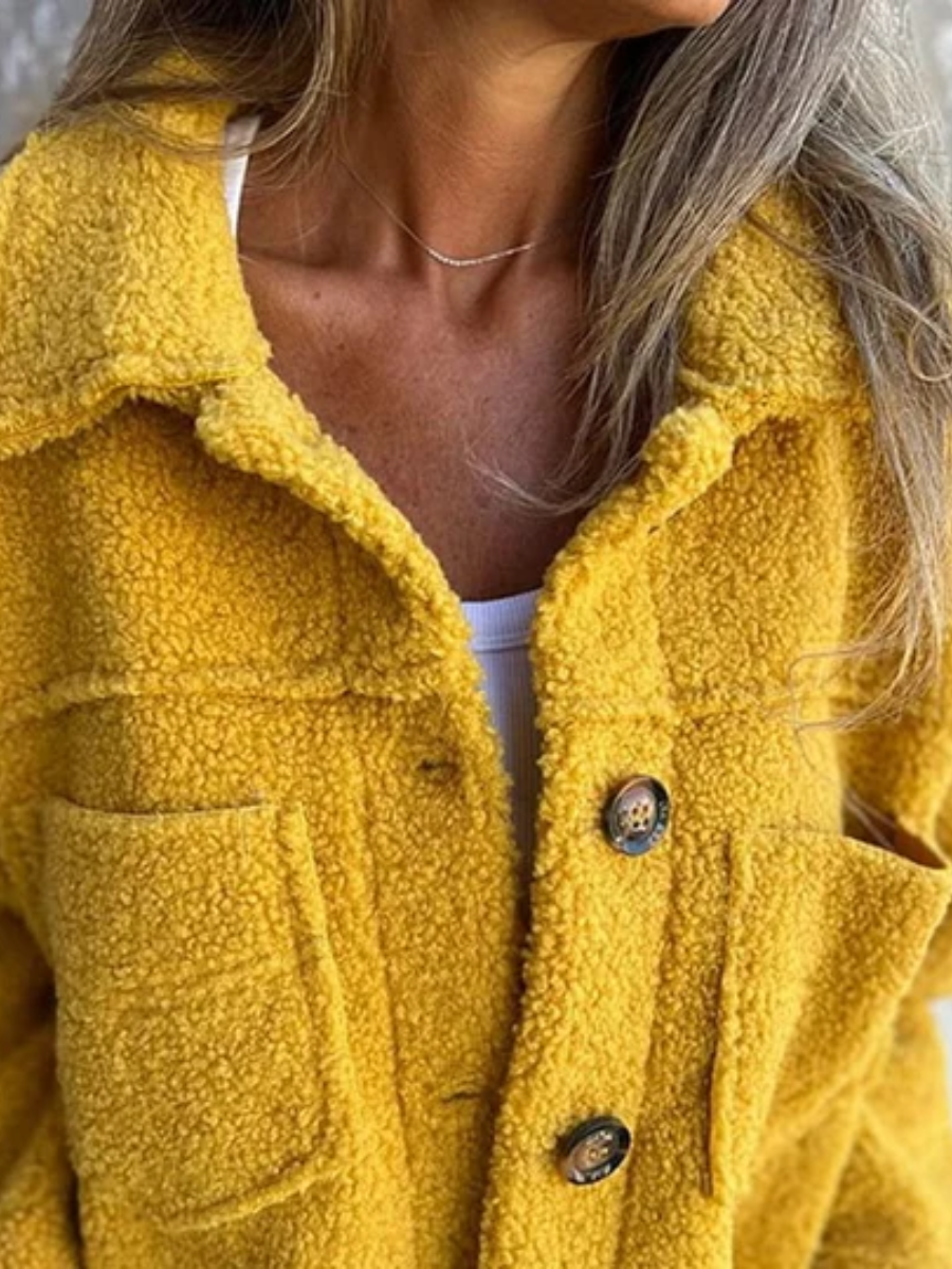 Ambra – Cappotto teddy con bottoni – 7
