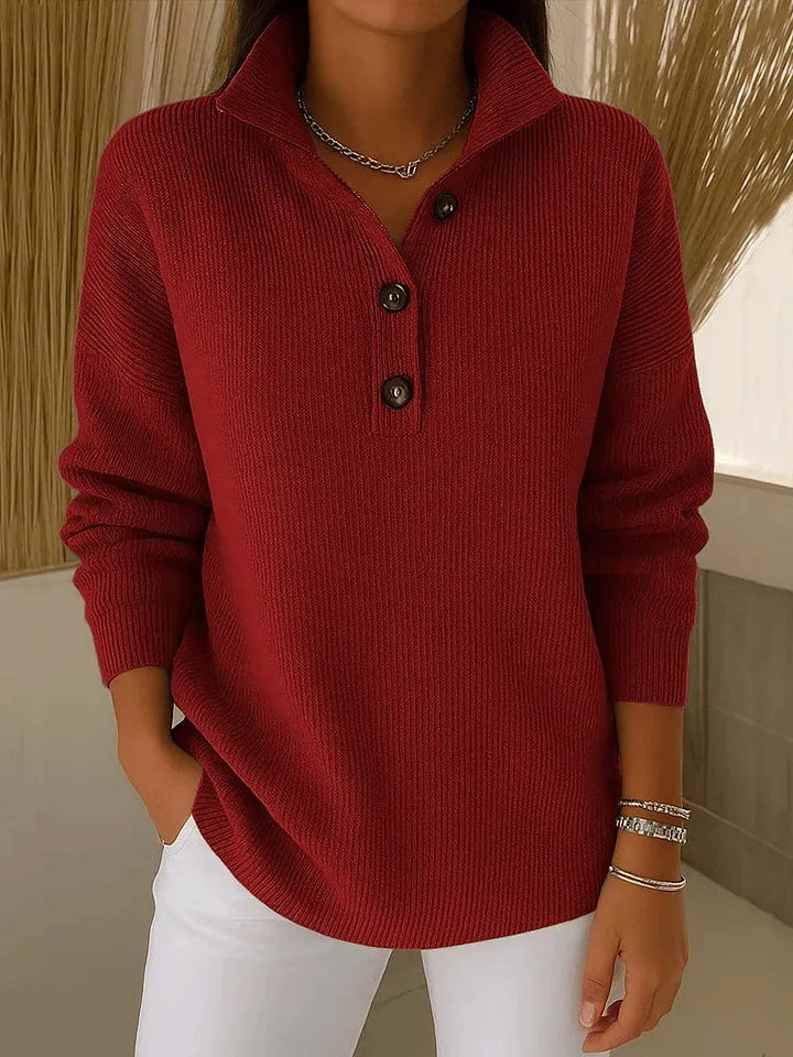 Amparo | Maglione con collo polo e bottoni
