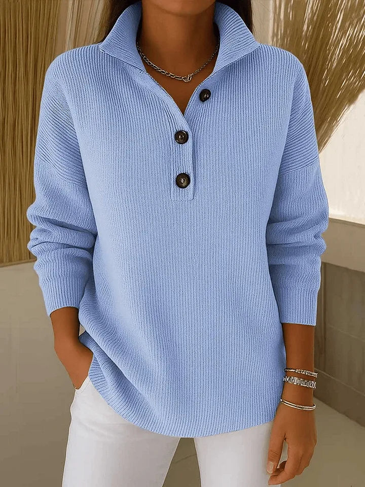 Amparo | Maglione con collo polo e bottoni