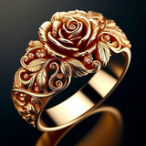 Anello dorato a fiore – Immagine 1