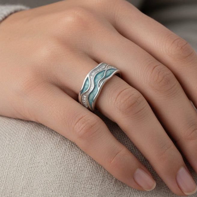 Anello in argento Onde Turchesi – Immagine 2
