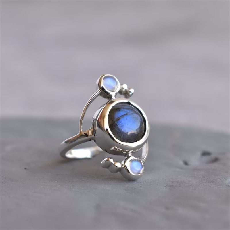 Anello Oceano Blu scintillante ed elegante – Immagine 2