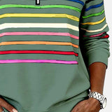 AURELIA | FELPA A RIGHE ZIP